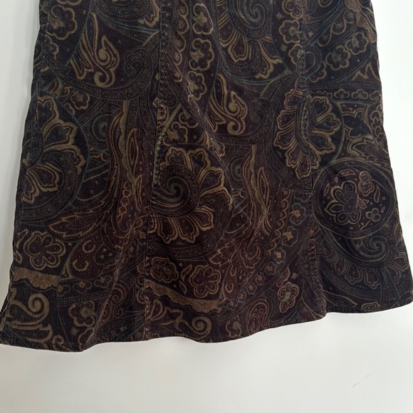 🎉 Vintage Harold’s Corduroy Paisley A-Line Skirt - Picture 3 of 8